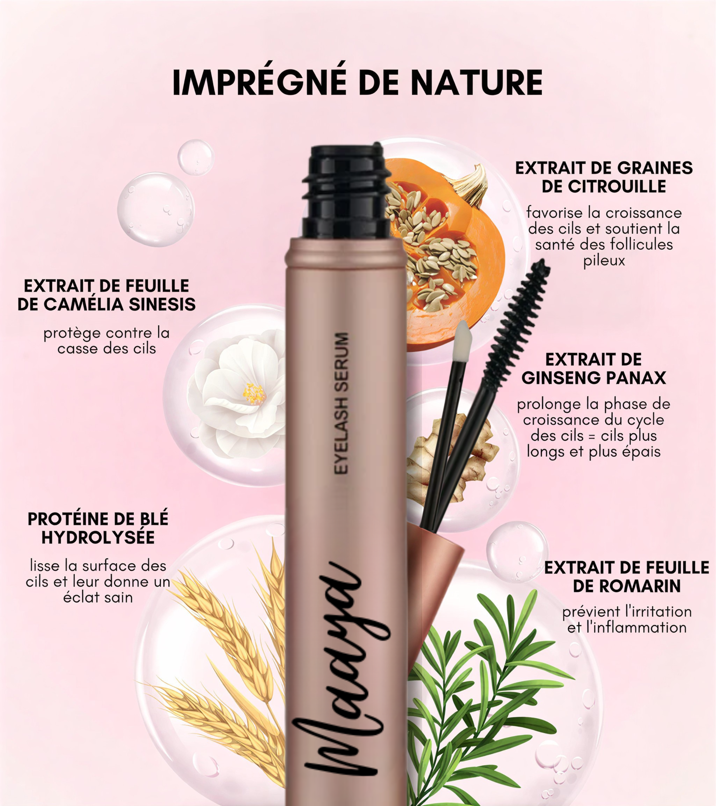 MAAYA – Duo Sérum Sourcils & Mascara : Croissance et Volume