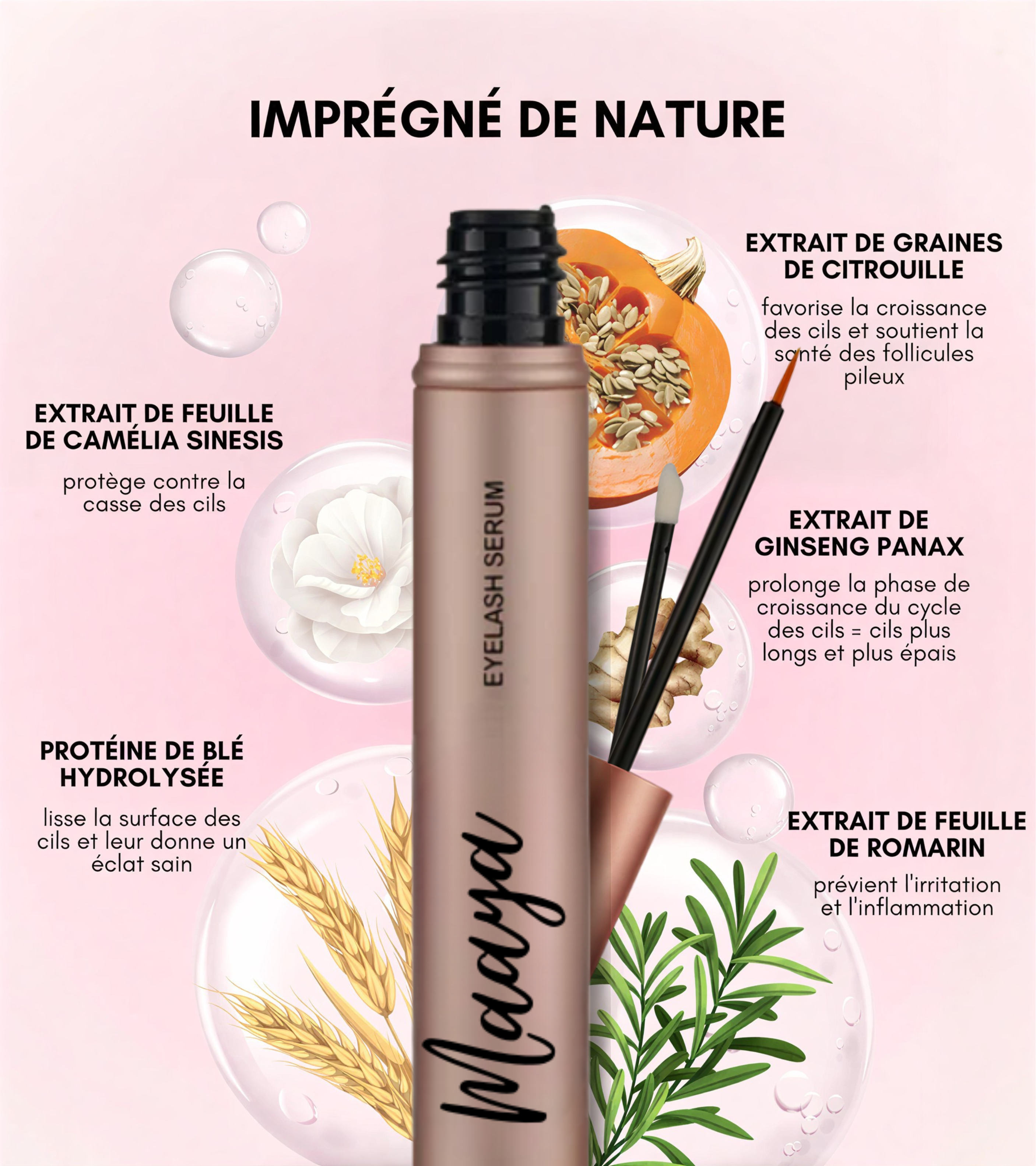 MAAYA  – Duo Sérum Cils & Sourcils : Force et Croissance