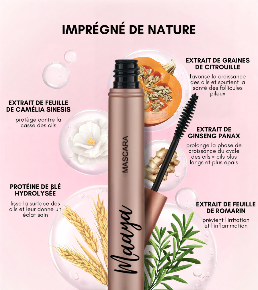 MAAYA– Mascara Infusé : Volume, Soin et Beauté
